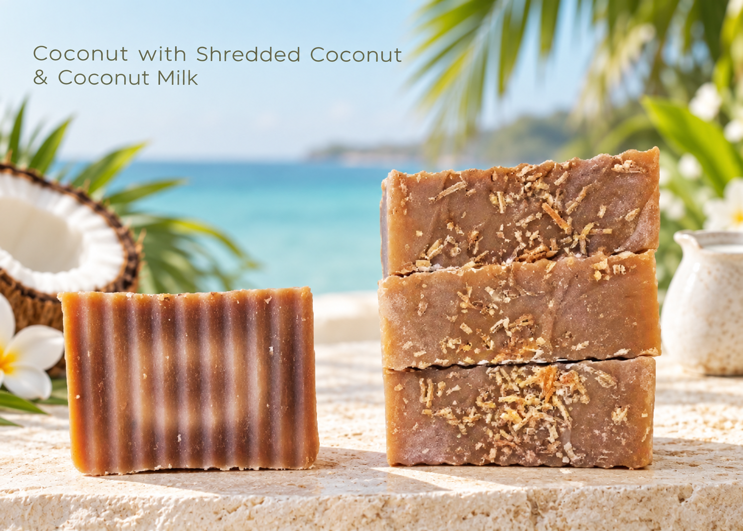 Coconut with Coconut Milk & Shredded Coconut 7oz Soap