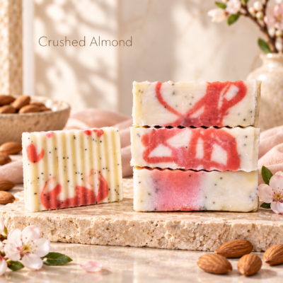 Crushed Almond with Poppy Seeds 7oz Soap