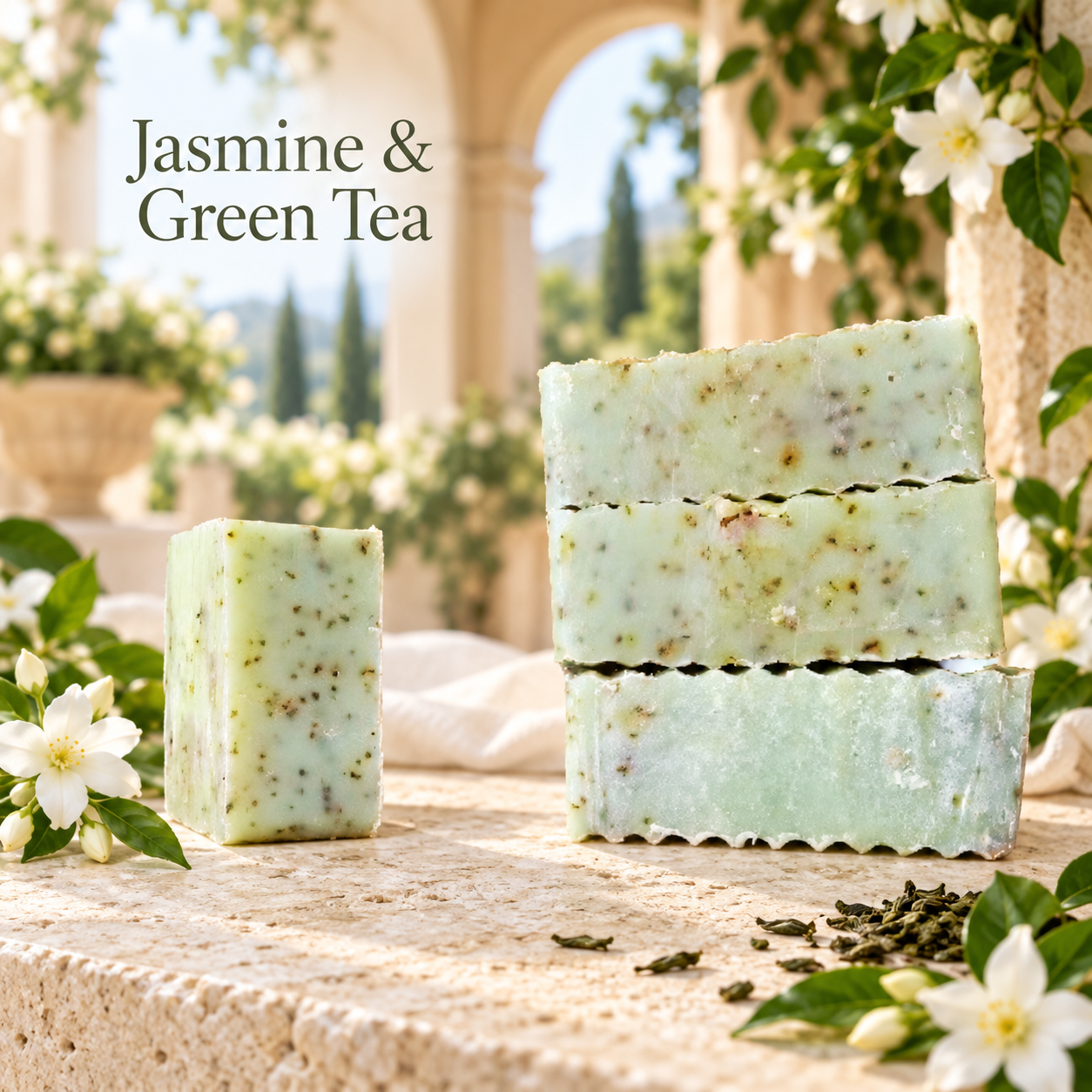Jasmine with Green Tea 7oz Soap - Image 2