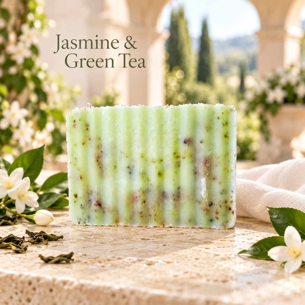 Jasmine with Green Tea 7oz Soap - Image 4