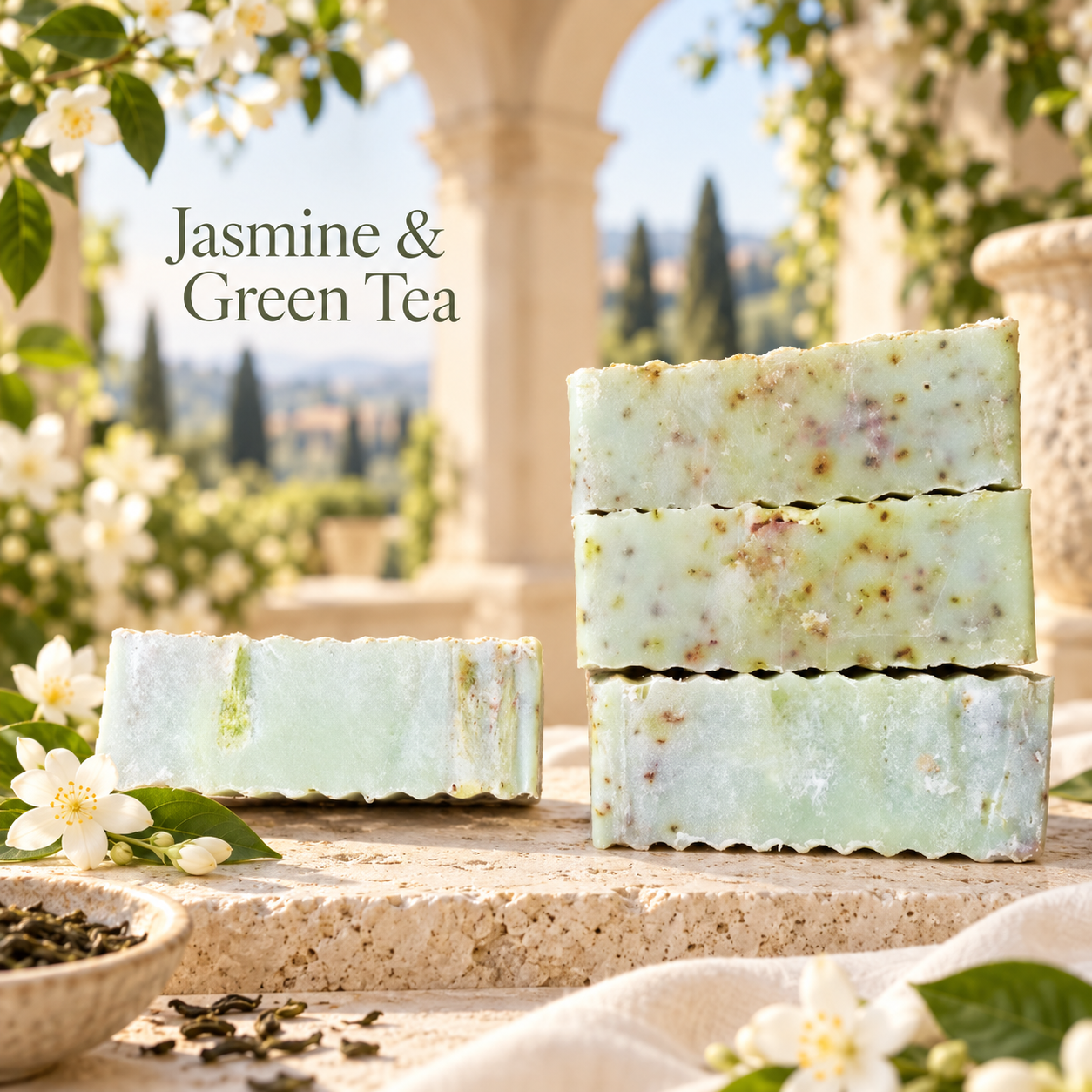 Jasmine with Green Tea 7oz Soap - Image 3