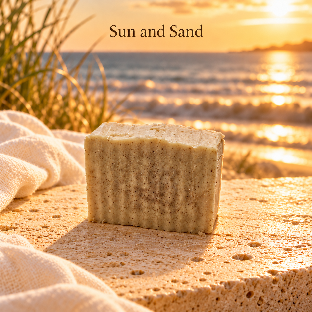 Sun & Sand w/Apricot Husks & Whipping Cream 16" Soap Loaf - Image 5