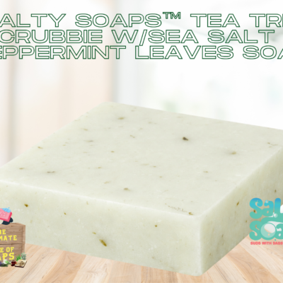 Tea Tree Scrubbie w/Sea Salt & Mint Leaves 5oz Salty Soaps™