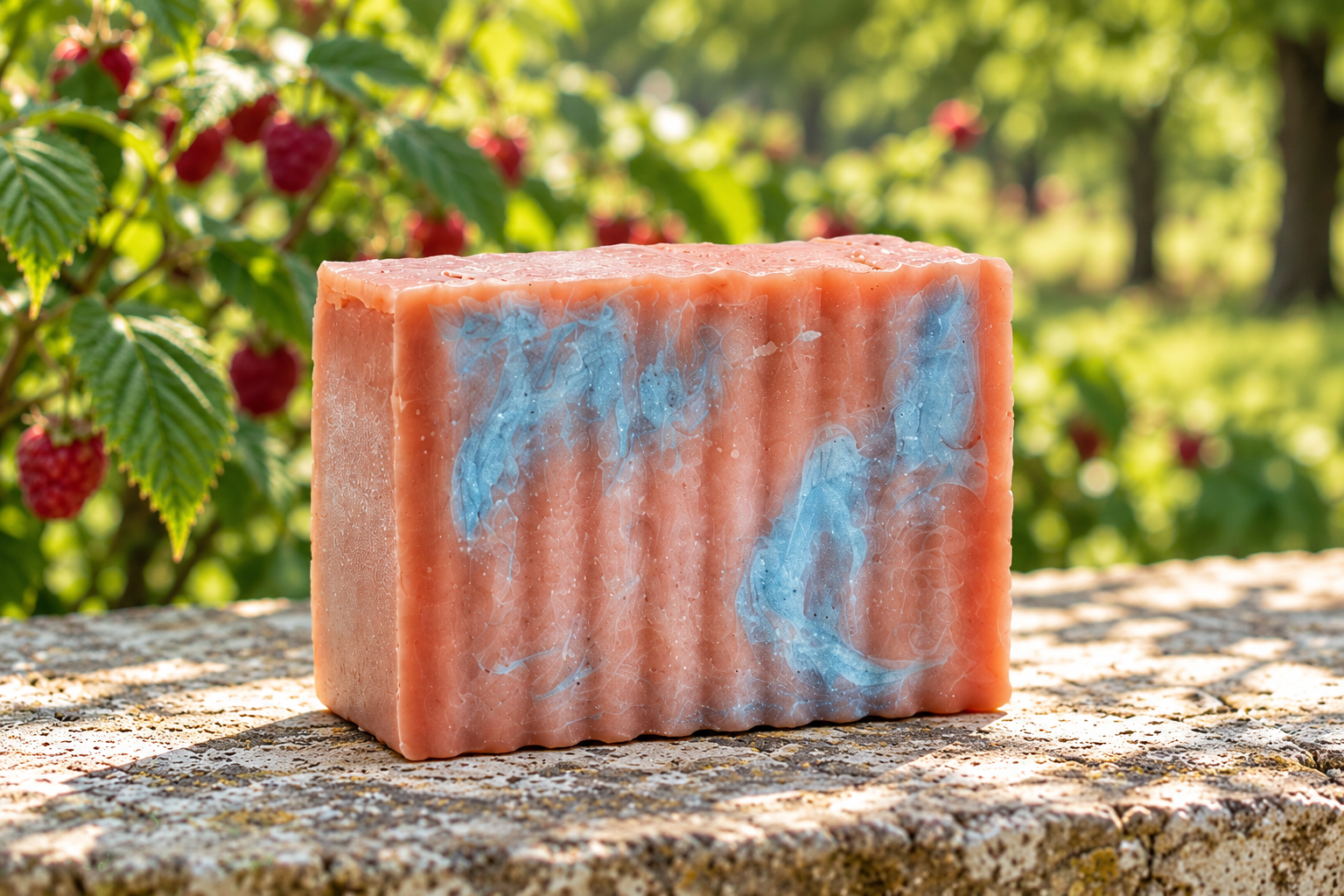 Raspberry Swirl 16" Soap Loaf - Image 2