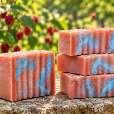 Raspberry Swirl 16" Soap Loaf