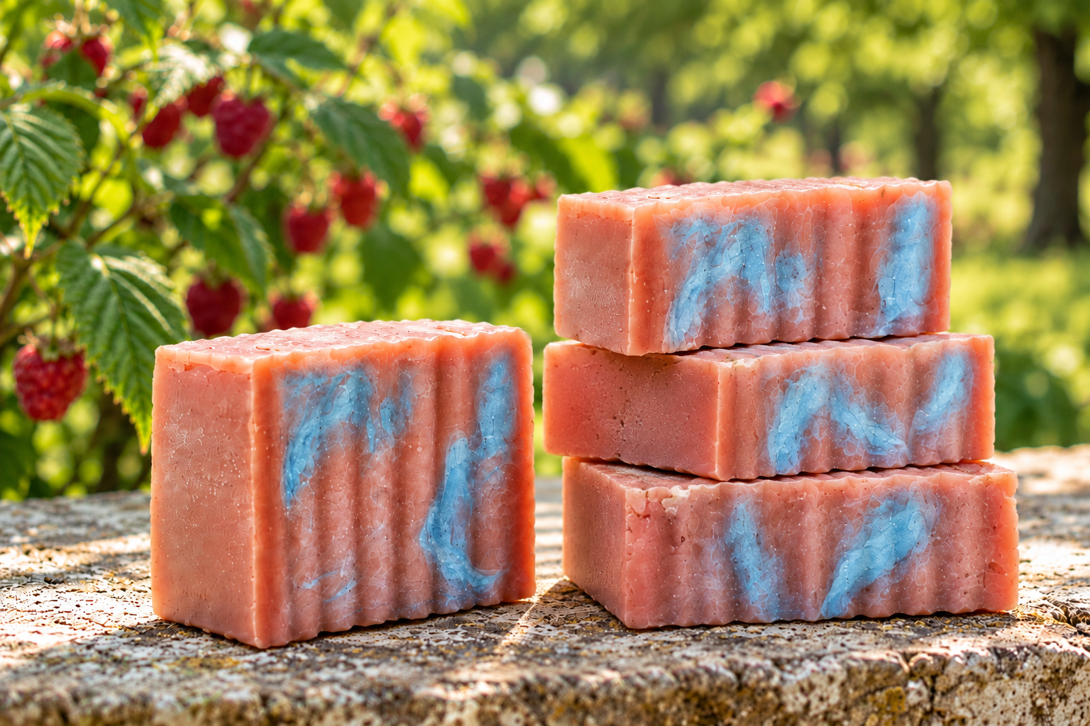 Raspberry Swirl 16" Soap Loaf