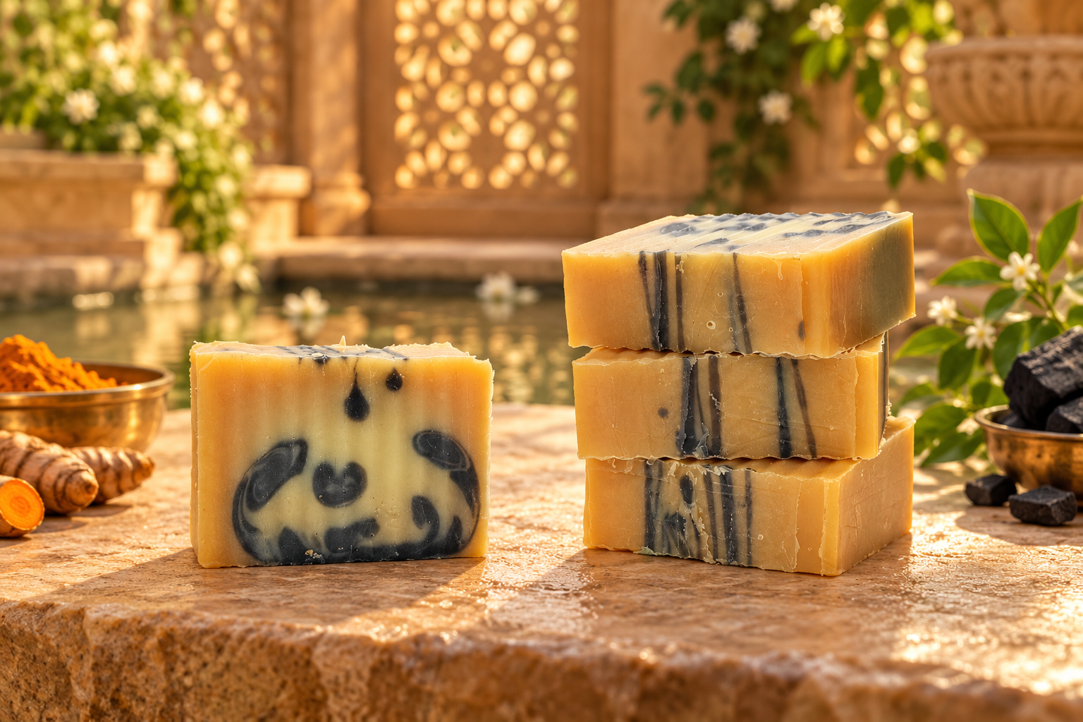 Turmeric & Charcoal 16" Soap Loaf - Image 4