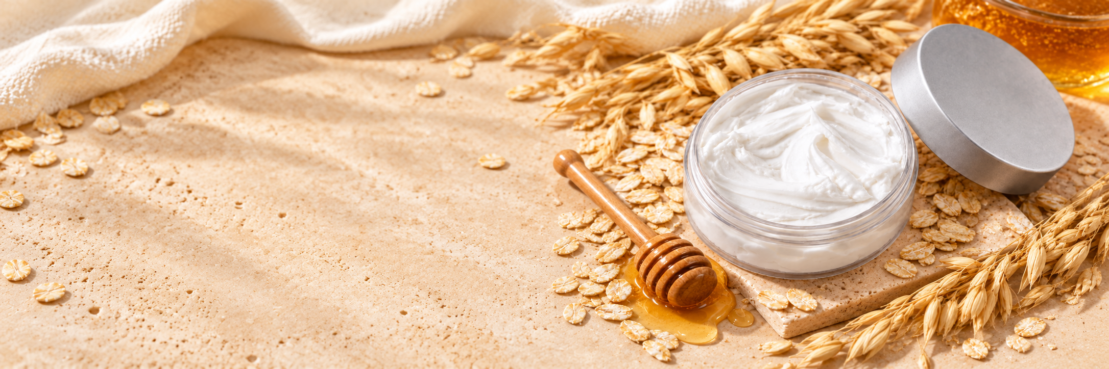 Creamy oatmeal and honey body butter
