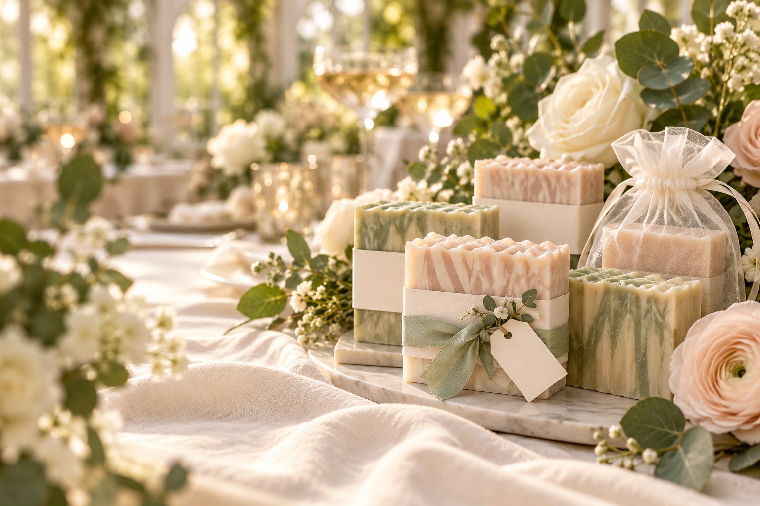 Personalised wedding soap favour inspiration
